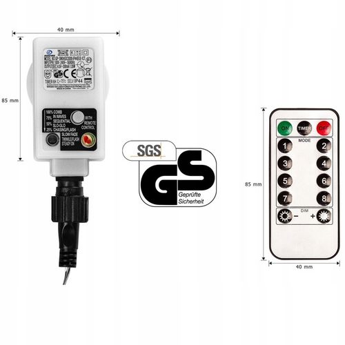 LAMPKI ZWISAJĄCE NA ZEWNĄTRZ KURTYNA ŚWIETLNA 400 LED + PILOT na Arena.pl