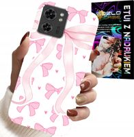 ETUI DO MOTOROLA EDGE 40 - RÓŻOWE WSTAZKI WSTĄZKA MODNE WZORY CASE