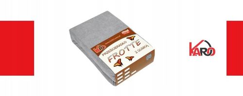 Prześcieradło frotte z gumką 140x200 szare KARO na Arena.pl