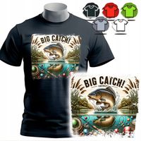 KOSZULKA T-SHIRT MĘSKI WZORY DO WYBORU - WĘDKARSTWO RYBY - XL