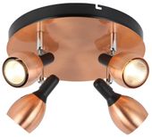 Cross plafon 4x50W GU10 miedziany