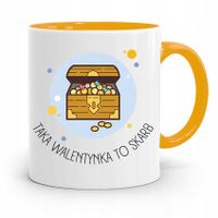 Kubek Żółty Na Walentynki Taka Walentynka To Skarb Z Nadrukiem Ze Zdjęciem