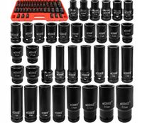 NASADKI UDAROWE 1/2 KRÓTKIE DŁUGIE ZESTAW KLUCZY NASADOWYCH UDAROWYCH