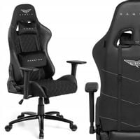 NOWY Materiałowy Fotel Gamingowy GAMVIS PHANTOM Large - Diamond White