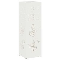 Stojak na parasol Biały 15.5 x 15.5 x 49 cm Stal