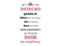 40X60CM DZIECKO SPRAWIA ŻE DOM JEST SZCZĘŚLIWSZY OBRAZ DRUK