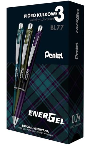 Zestaw trzech piór kulkowych Pentel BL77A2 na Arena.pl