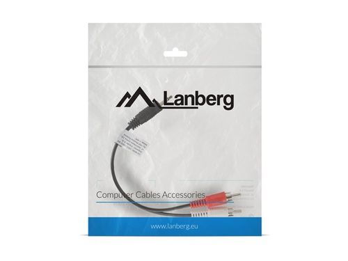 LANBERG Kabel Minijack - 2x Chinch M/M 20cm na Arena.pl