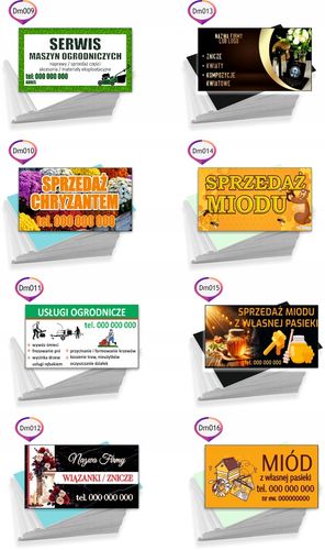 Wizytówki reklamowe firmowe 100 szt różne wzory USŁUGI ELEKTRYCZNE na Arena.pl