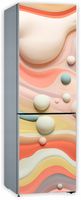Naklejka samoprzylepna okleina tapeta na lodówkę 171x70 kolorowe kształty