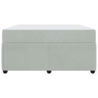 Rama łóżka z materacem Jasnoszary 160 x 200 cm Aksamit