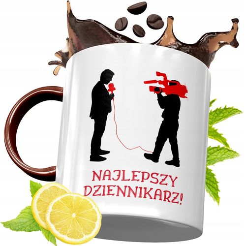 Kubek Bordowy Dla Dziennikarza Na Urodziny Prezent Z Nadrukiem Ze Zdjęciem na Arena.pl