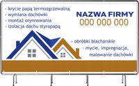 BANER REKLAMOWY 130x80cm plandeka duży wybór WYMIANA DACHÓWKI BLACHARSTWO