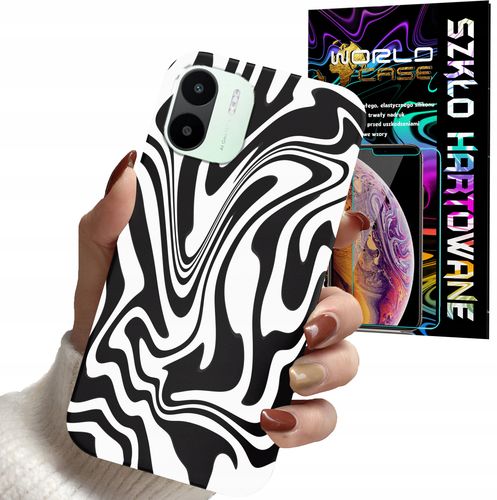 ETUI DO XIAOMI REDMI A1 - ABSTRAKCJA ZEBRA MODNE WZORY DLA KOBIET +SZKŁO na Arena.pl