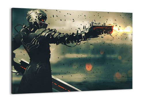 Obraz Na Płótnie - Robot Walka Broń - 70X50 Cm - Aa70X50-3196 na Arena.pl