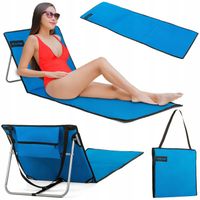 MATA PLAŻOWA Z OPARCIEM REGULOWANY LEŻAK PLAŻOWY SKŁADANY OUTTEC