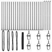 Ogrodzenie z słupkami Szary 1.2 x 50 m Stal pokryta PCV