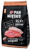 Hipoalergiczna karma dla średnich psów - Pan Mięsko Cielęcina + Indyk 3kg