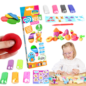 Plastelina Ciastolina Masa Plastyczna Neon Zestaw Do Modelowania 9 Kolorów