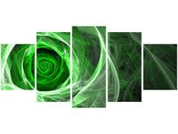 OBRAZ ZIELONA RÓŻA WE KTALACH KWIAT