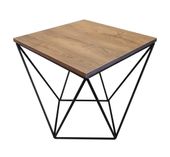 Stolik kawowy druciany LOFT Industrial orzech/czarny