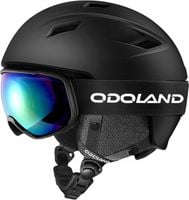 Kask narciarski z goglami Odoland czarny mat S