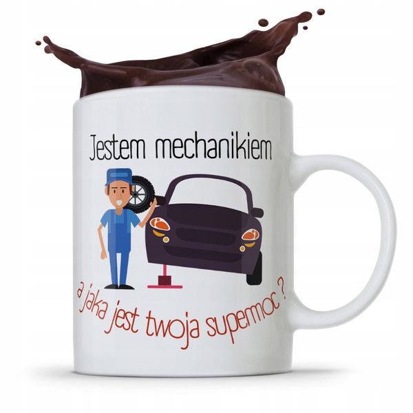 Kubek Prezent Dla Mechanika Jestem Mechanikiem Z Nadrukiem Ze Zdjęciem zdjęcie 1