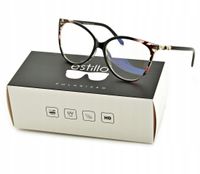 Okulary KOCIE OCZY z Filtrem NIEBIESKIM Zerówki marki ESTILLO + GRATISY