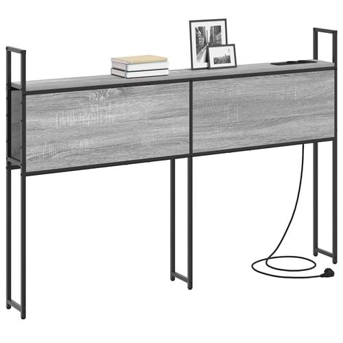 Szafka z Ładowaniem Z zagłówkiem Szary dąb sonoma 120 cm na Arena.pl