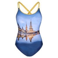 Strój kąpielowy Shepa 079 damski kostium jednoczęściowy sportowy regulowane ramiączka XS