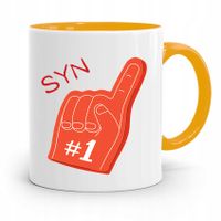 Kubek Żółty Prezent Dla Syna Syn Numer Jeden Z Nadrukiem Ze Zdjęciem