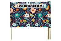 PARAWAN PLAŻOWY Ptaszki z indywidualnym napisem 4 PANELE 72.4