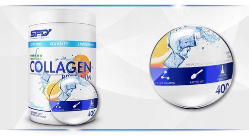 SFD COLLAGEN PREMIUM 400G POMARAŃCZOWY KOLAGEN WŁOSY SKÓRA STAWY MIĘŚNIE na Arena.pl