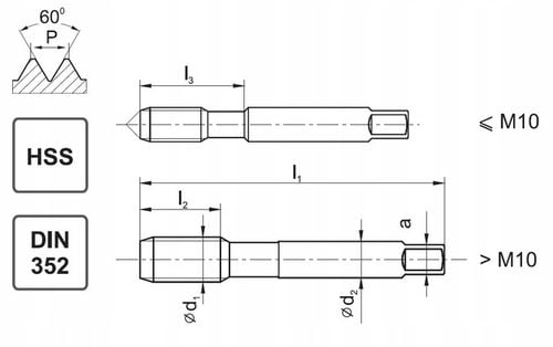 Gwintownik ręczny M5 NGMM/3 DIN-352 6H HSS FANAR M5x0,8 na Arena.pl