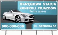 BANER REKLAMOWY 300x150cm projekt w cenie OKRĘGOWA STACJA KONTROLI POJAZDÓW