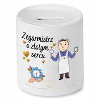 Skarbonka Dla Zegarmistrza O Złotym Sercu Prezent Z Nadrukiem Ze Zdjęciem Z