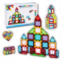 DUŻE KLOCKI MAGNETYCZNE KONSTRUKCYJNE 3D EDUKACYJNE DLA DZIECI 45 elementów