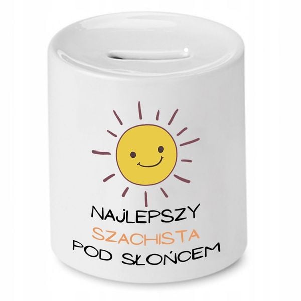 Dla Szachisty Skarbonka Najlepszy Pod Słońcem Z Nadrukiem Ze Zdjęciem zdjęcie 1