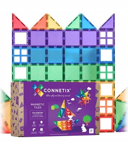 Klocki magnetyczne konstrukcyjne Starter Pack 60 el. Connetix zestaw start na Arena.pl