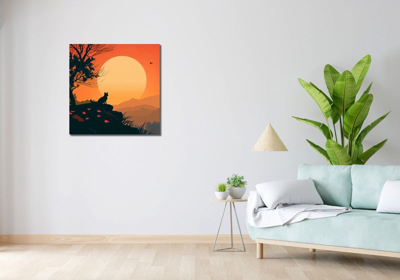 Obraz 70x70cm Kocie Wzgórze zdjęcie 2