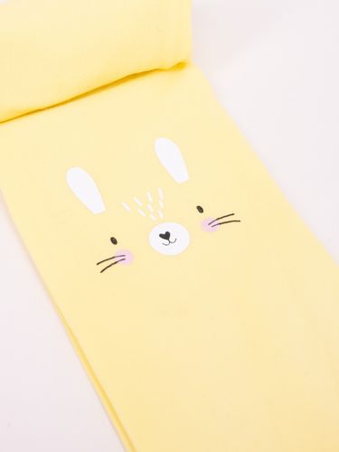 Rajstopy mikrofibra 40DEN żółte ze wzorem królika 92-98 na Arena.pl