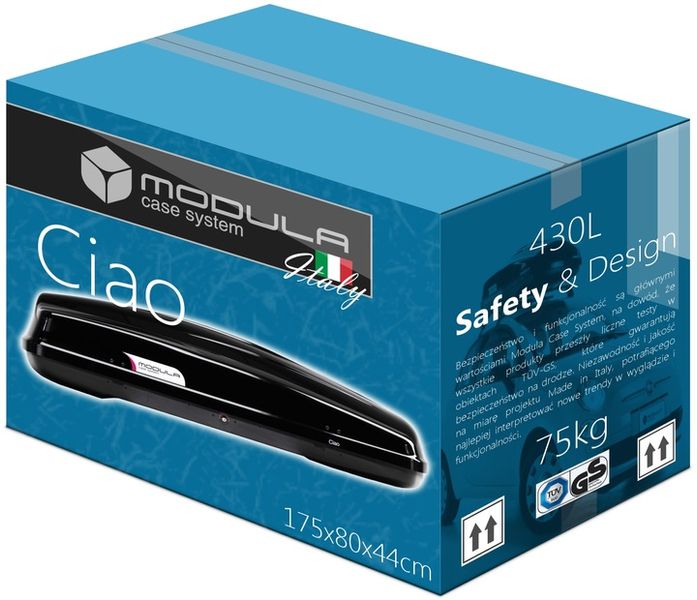 BOX DACHOWY BAGAŻNIK MODULA CIAO 430LCZARNY BOXY SOSNOWIEC zdjęcie 5