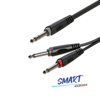 Kabel audio Jack 6.3mm stereo / 2 x Jack 6.3mm mono 6m Roxtone SAYC100L6