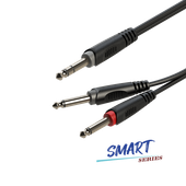 Kabel audio Jack 6.3mm stereo / 2 x Jack 6.3mm mono 6m Roxtone SAYC100L6