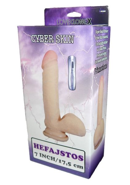 Dildo Rotacyjne Z Cyberskóry - Loveclonex Hefajstos 7" zdjęcie 9