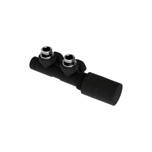 Caldo zestaw zintegrowany z głowicą termostatyczną, prawy, czarny mat na Arena.pl