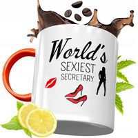 Kubek Pomarańczowy Dla Sekretarki Prezent Z Nadrukiem Ze Zdjęciem