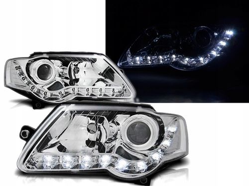Lampy Reflektory VW PASSAT B6 05-10 DAYLIGHT LED na Arena.pl