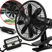 Mocny Wentylator Samochodowy 8 Cali 24V Metalowy Na Klips Cichy Oscylacja