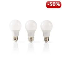 3xŻarówka ledowa E27 5.7W LED barwa biała ciepła 2700K 470lm Nedis A60